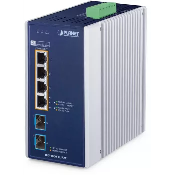 PLANET ipari 4 portos PoE++ switch IGS-1000-4UP2X