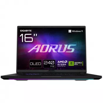 GIGABYTE AORUS MASTER 16 8XJJ4DEE64SP - 16 inch QHD OLED 240 Hz kijelző, AMD Ryzen 9 8940HX, 32GB RAM, 1TB SSD, NVIDIA GeForce RTX 5070 Ti, Windows 11 Pro