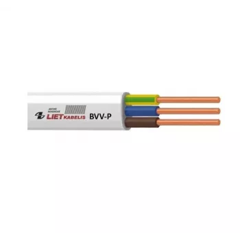 BVV-P 2x2,5 mm² lapos tápkábel fehér 100 m