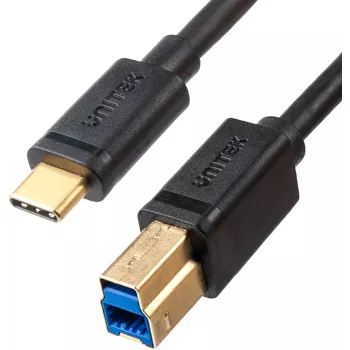 UNITEK USB-C – USB-B 3.0 nyomtatókábel 2 m fekete
