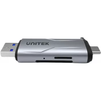 UNITEK SD/microSD kártyaolvasó USB-A 5Gbps/USB-C Space Grey