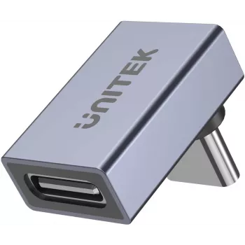 UNITEK USB-C – USB-C 90 fokos szögadapter 40Gbps 240W Space Gray