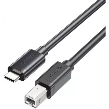 UNITEK USB-C – USB-B 2.0 nyomtatókábel 3 m fekete