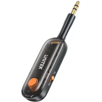 UNITEK 2 az 1-ben Bluetooth 5.3 adapter adó/vevő audio 10 m hatótávolság fekete