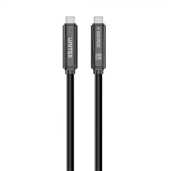 UNITEK USB-C Active Optical Cable 15m - 10Gbps, PD60W, 8K@30Hz, fekete