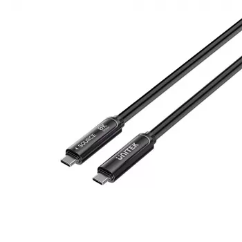 UNITEK USB-C Active Optical Cable 15m - 10Gbps, PD60W, 8K@30Hz, fekete