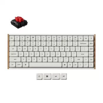 Keychron K3U-Q1Z 75% Milk POM Red Switch 8K vezeték nélküli mechanikus billentyűzet