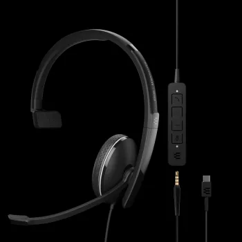 Sennheiser ADAPT 100 vezetékes on-ear headset zajszűrő mikrofonnal, USB-A, fekete