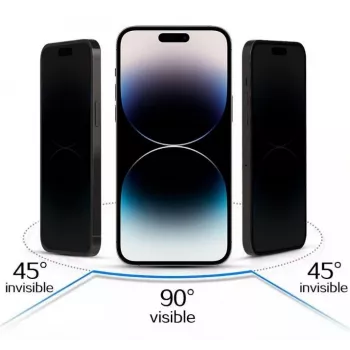 iLike Samsung Galaxy S23 Ultra edzett adatvédelmi üveg képernyővédő fekete