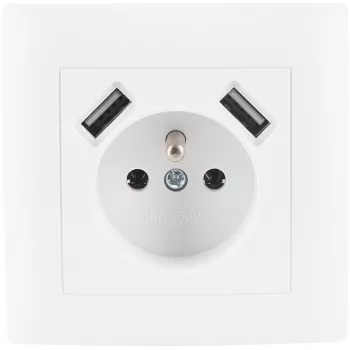 VCX WESA LC 13A egyes dugalj USB-töltővel fehér
