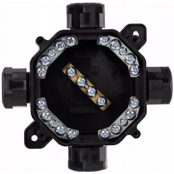 PAWBOL A.0035C fali hermetikus doboz PG16, IP67 (5x4mm²), fekete