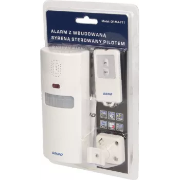 ORNO OR-MA-711 kültéri riasztósziéna beépített szirénával, 110 dB, 12V DC, fehér