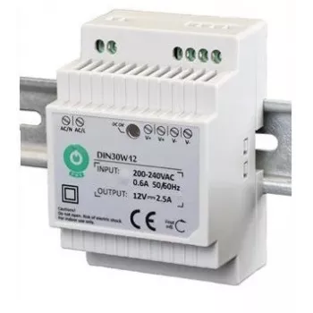 EURA DIN30W12 12V 2,5A DC DIN tápegység
