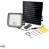 BEMKO SOLPAR napelemes LED reflektor 10W 1500lm 3000/4000K IP65 fekete PIR-érzékelővel