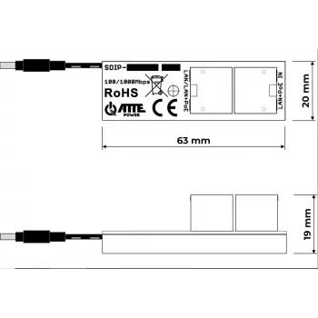 ATTE SDIP-12-121 PoE+ adapter 30W gigabites