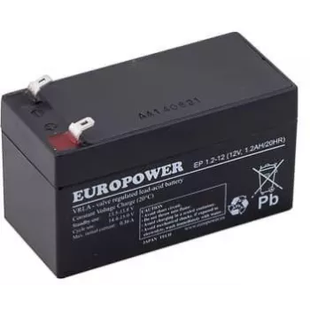 EUROPOWER EP 1.2-12 AGM akkumulátor 12V 1,2Ah (6-9 év élettartam)