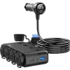 MBG Line HS75AD szivargyújtó-elosztó 2 aljzattal és 3 USB-csatlakozóval, 75 cm kábel, fekete