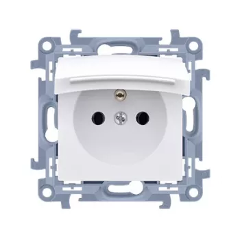 KONTAKT SIMON 10 modul fehér dugalj 1x Z/U fedéllel IP44 csavaros csatlakozókkal 16A 250V