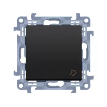 KONTAKT SIMON 10 modul matt fekete csengőgomb önbilincselő 10AX 250V