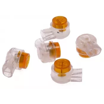 DELTA UY2-4CI/100 Insulation Displacement Connector (IDC) 2-Conductor 100-Pack Yellow