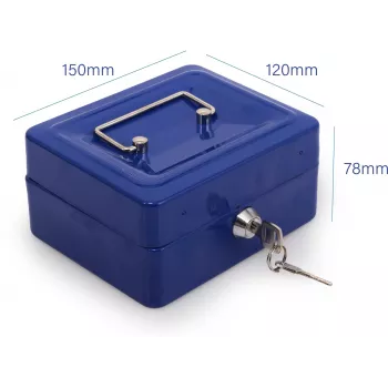 RED EAGLE BOX-150 fém pénzkazetta hengerzárral, piros