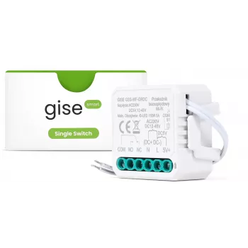 GISE intelligens egycsatornás potenciálfüggetlen kisfeszültségű WiFi relémodul | Tuya | GSS-WF-DRDC