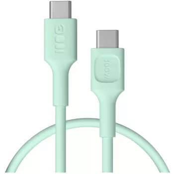 Green Cell PowerFlex Fast Charging USB-C–USB-C kábel 100W 0,3m mentazöld