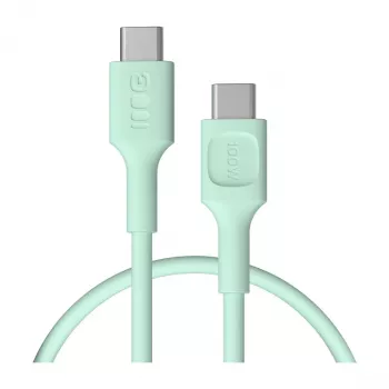 Green Cell PowerFlex Fast Charging USB-C–USB-C kábel 100W 0,3m mentazöld