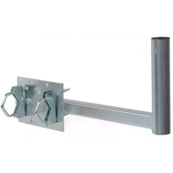 CORAB UBU-38/450-H univerzális erkélytartó műholdas, földi és LTE antennákhoz, 38 mm árbocátmérő, 450 mm kinyúlás, tűzihorganyzott acél, fémes szürke