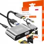 ZENWIRE USB-C multiport adapter hub 4 az 1-ben HDMI 4K VGA USB-A Space Gray BYL-2310