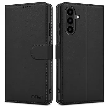 Tech-Protect Wallet Case Samsung Galaxy A56 5G-hez, matt fekete