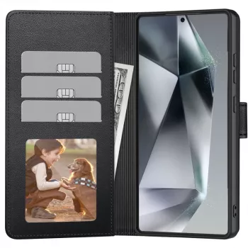 Tech-Protect Wallet Case Samsung Galaxy A56 5G-hez, matt fekete