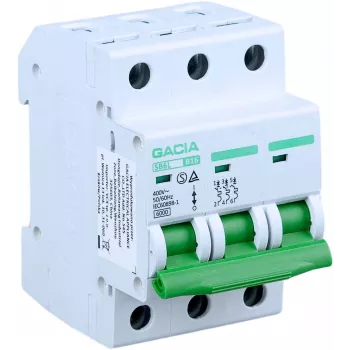GACIA SB6L B 3P 20A miniatűr megszakító, 6kA, B karakterisztika, 3 pólusú, 20A
