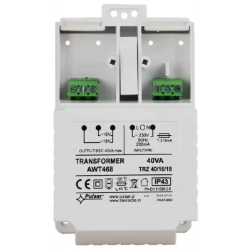 Pulsar AWT468 AC/AC transzformátor 230V AC-ról 16V/18V AC 4A 68VA DIN-sínre