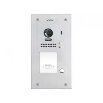 VIDOS DUO S1201A 2 vezetékes videós kültéri egység RFID-vel, Full HD 1080p, ezüst/sötétszürke