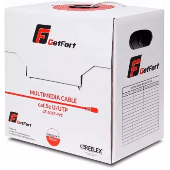 GETFORT Premium Cat.5e U/UTP PVC hálózati kábel 305m (1000ft) - szürke