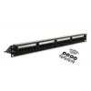 GETFORT PGF-5EUTP24-B4 Cat.5e UTP 24 portos patch panel 1U 19 inch rack szerelés fekete