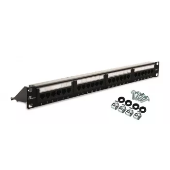 GETFORT PGF-6UTP24-B4 patch panel UTP Cat.6 24 port 1U fekete