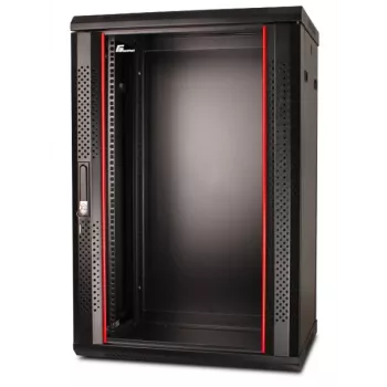 GETFORT CALI 19 inch 18U 600x450 fali rack szekrény fekete