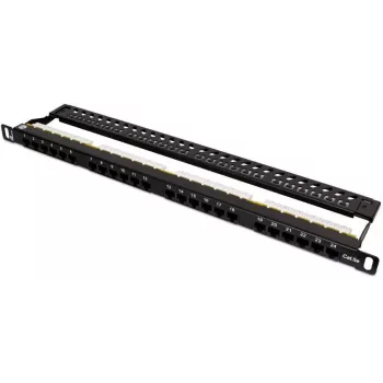 GETFORT PGF-5EUTP24-B7 patch panel UTP Cat.5e 24 port 0.5U 19 inch fekete