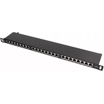 GETFORT PGF-6FTP24-B8 FTP Cat.6 24 portos patch panel 0.5U fekete