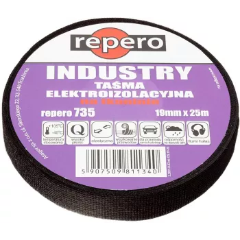 REPERO 735 ipari figyelmeztető szalag 25mm x 25m fehér-fekete