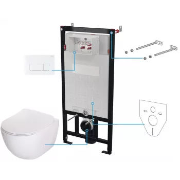 DEANTE 6-in-1 süllyesztett WC-készlet