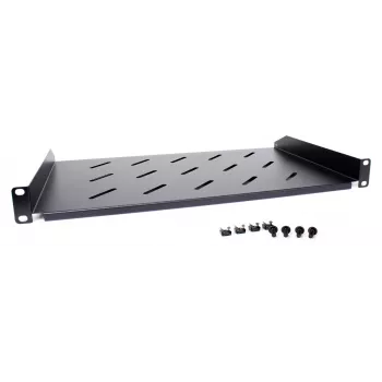 Getfort univerzális 19 inch 1U 270mm fekete rack-polc