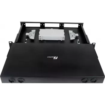GETFORT GF-FO-MOD 1U 19 inch rackbe szerelhető üvegszálas patch panel, 3 modulhely, fekete
