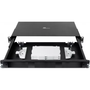 GETFORT GF-FO-MOD 1U 19 inch rackbe szerelhető üvegszálas patch panel, 3 modulhely, fekete