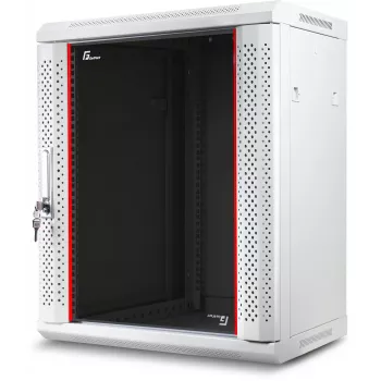 GETFORT 19 inch fali rack szekrény 12U 600x600 mm szürke (RAL 7035) - WGF12-66EH-WGG