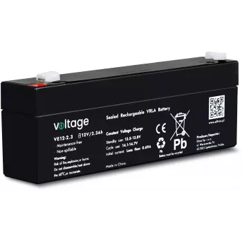 VOLTAGE AGM akkumulátor 12V 2,3Ah VE12-2.3 (6-9 év élettartam)