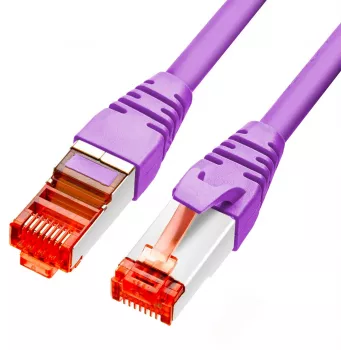 GETFORT Cat.6A S/FTP LSOH Ethernet patchkábel 10 m lila