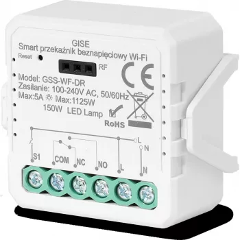 GISE okos egycsatornás potenciálfüggetlen relémodul WiFi Tuya GSS-WF-DR